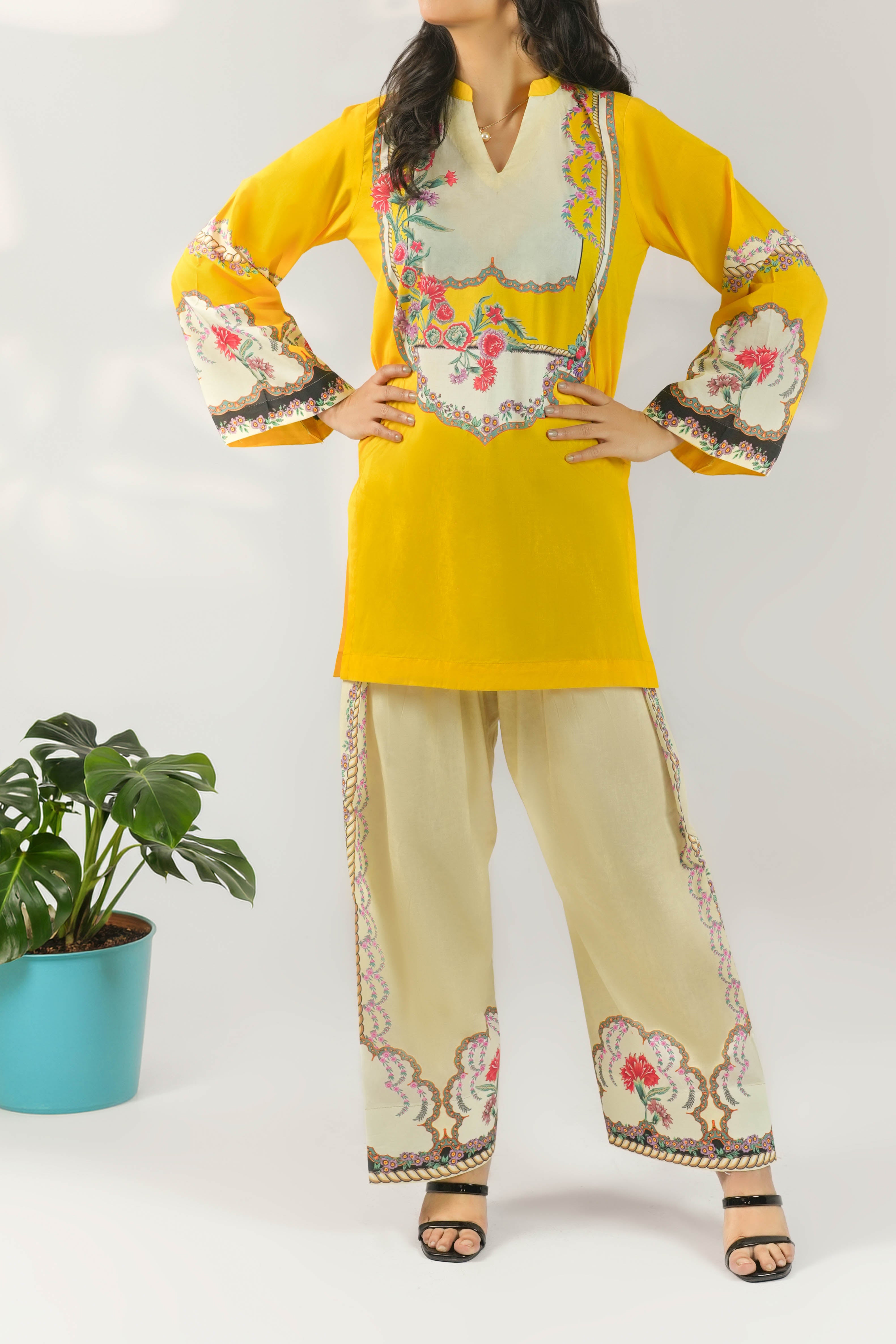 Yellow Crest - 2Pc - Stitched